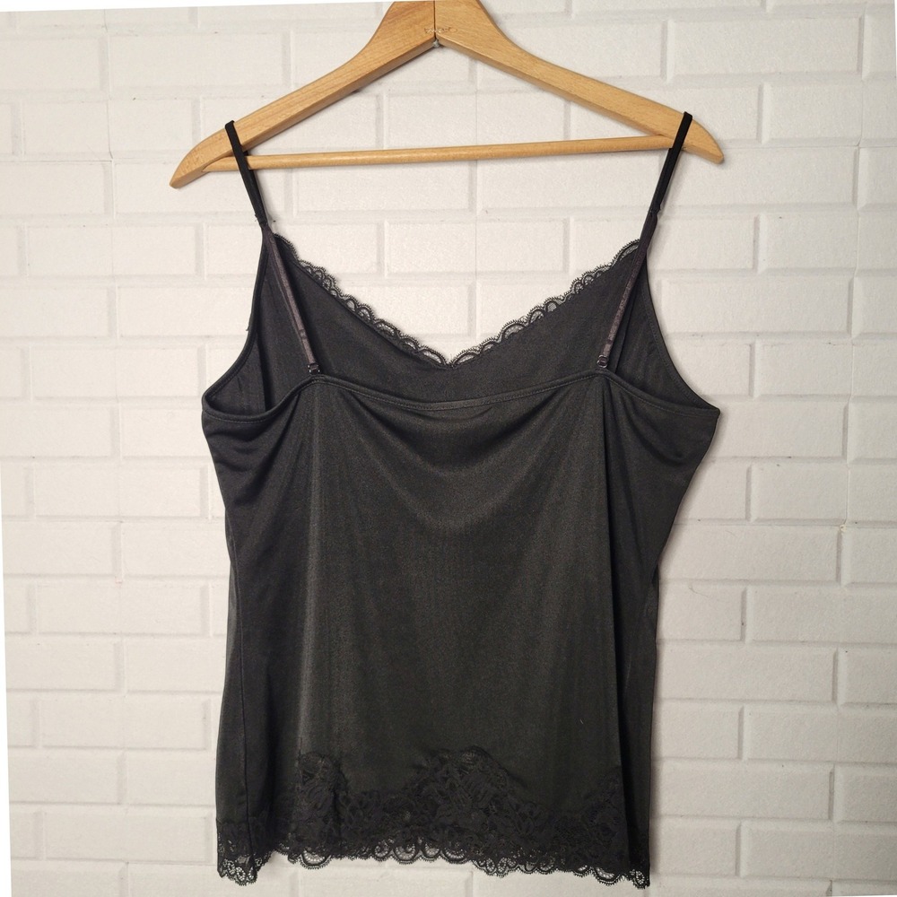 Vintage Y2K The Limited Camisole XL Black Lace Trim Shelf Bra NWT - Picture 2 of 14